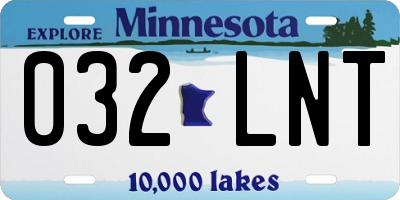 MN license plate 032LNT