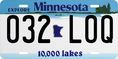 MN license plate 032LOQ