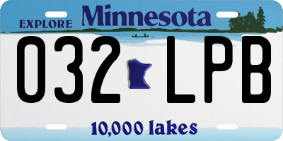 MN license plate 032LPB
