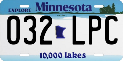 MN license plate 032LPC