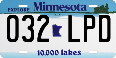 MN license plate 032LPD