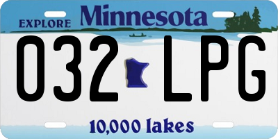 MN license plate 032LPG