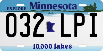 MN license plate 032LPI