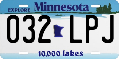 MN license plate 032LPJ