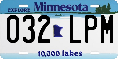MN license plate 032LPM
