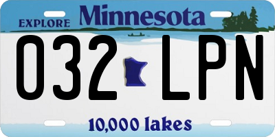 MN license plate 032LPN