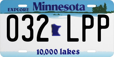 MN license plate 032LPP