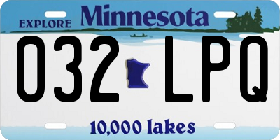 MN license plate 032LPQ