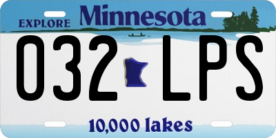 MN license plate 032LPS