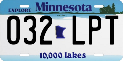 MN license plate 032LPT