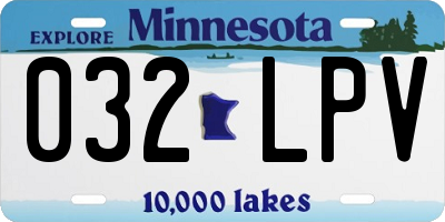 MN license plate 032LPV