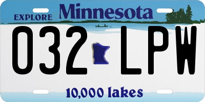 MN license plate 032LPW