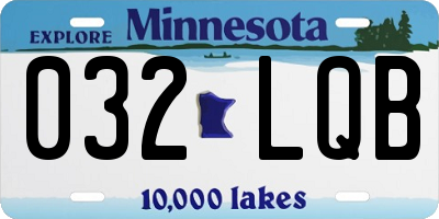 MN license plate 032LQB