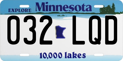 MN license plate 032LQD