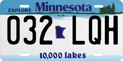 MN license plate 032LQH
