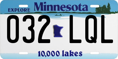 MN license plate 032LQL