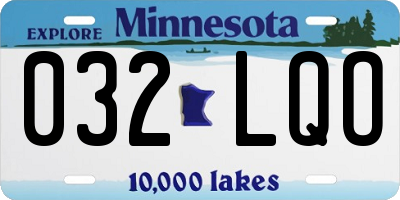 MN license plate 032LQO