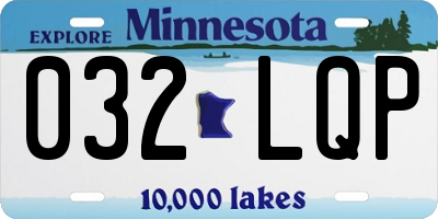 MN license plate 032LQP