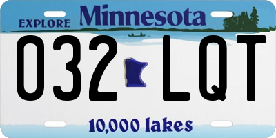 MN license plate 032LQT