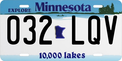 MN license plate 032LQV