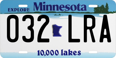 MN license plate 032LRA