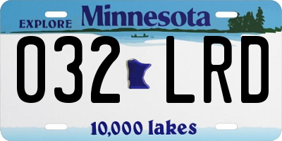 MN license plate 032LRD