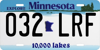MN license plate 032LRF