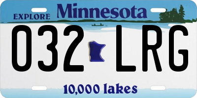 MN license plate 032LRG