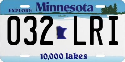 MN license plate 032LRI