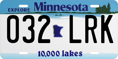 MN license plate 032LRK