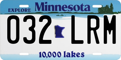 MN license plate 032LRM