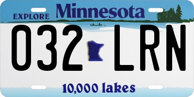 MN license plate 032LRN