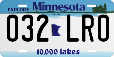 MN license plate 032LRO