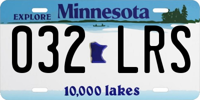 MN license plate 032LRS