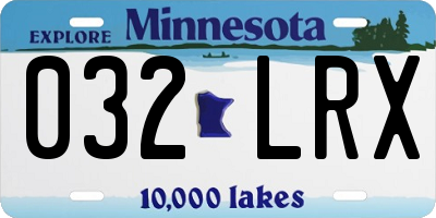 MN license plate 032LRX