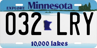 MN license plate 032LRY
