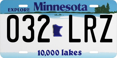 MN license plate 032LRZ