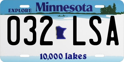 MN license plate 032LSA