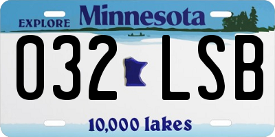 MN license plate 032LSB