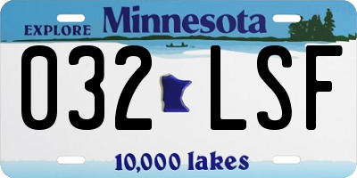 MN license plate 032LSF