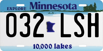 MN license plate 032LSH