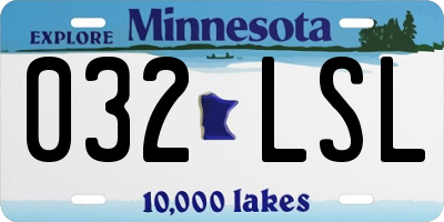 MN license plate 032LSL