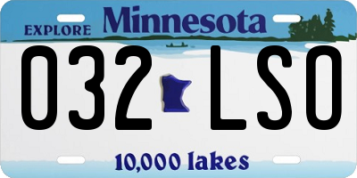 MN license plate 032LSO