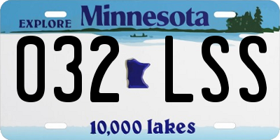 MN license plate 032LSS