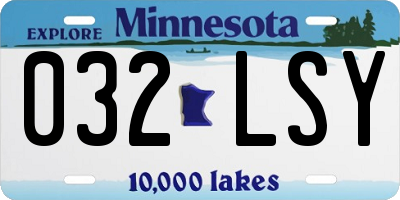 MN license plate 032LSY