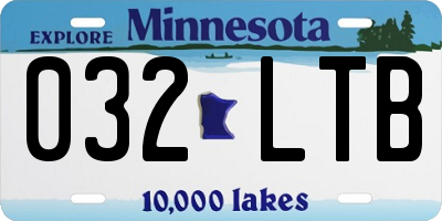 MN license plate 032LTB