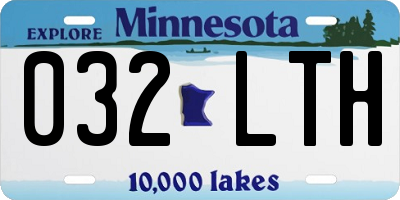 MN license plate 032LTH