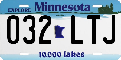 MN license plate 032LTJ