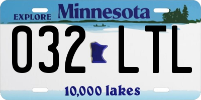 MN license plate 032LTL