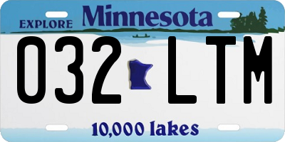 MN license plate 032LTM